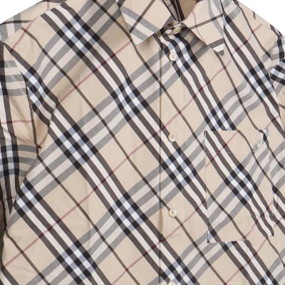 Relaxed Fit Check Cotton Shirt Alabaster