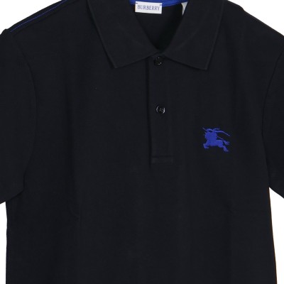 Logo Embroidered Short Sleeved Polo Shirt Black