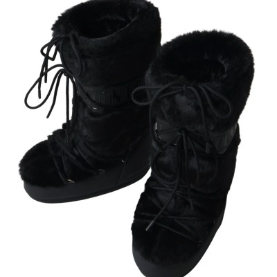 Icon Faux Fur Snow Boots Black