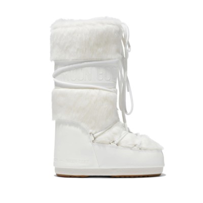 Icon Faux Fur Snow Boots Optical White