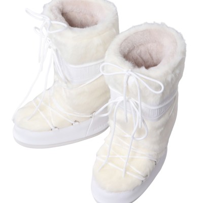 Icon Faux Fur Snow Boots Optical White
