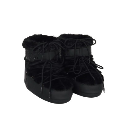 Icon Low Faux Fur in Black