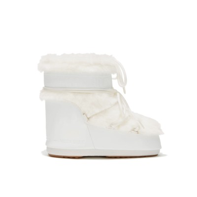 Icon Low Faux Fur in Optical White