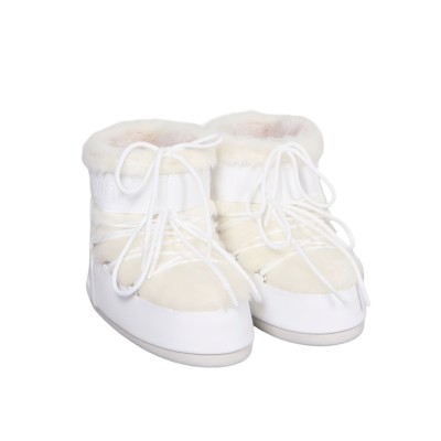 Icon Low Faux Fur in Optical White