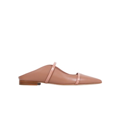 Maureen Flat Mules Leather Blush/Blush