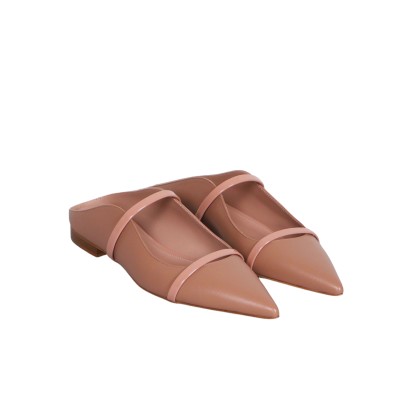 Maureen Flat Mules Leather Blush/Blush