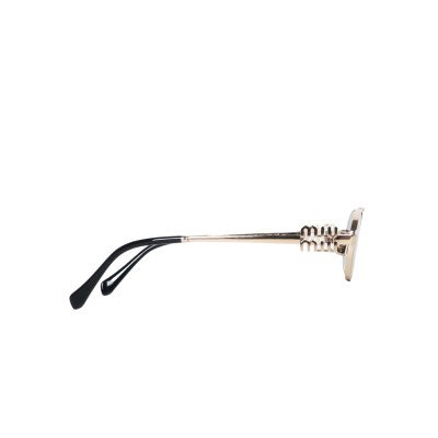 54ZS Logo Sunglasses Pale Gold Dark Grey