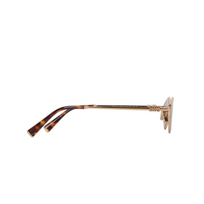 56ZS Logo Sunglasses Gold Light Purple Brown