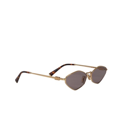 56ZS Logo Sunglasses Gold Light Purple Brown