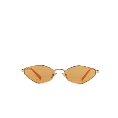 56ZS Logo Sunglasses Gold Light Orange