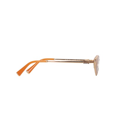 56ZS Logo Sunglasses Gold Light Orange