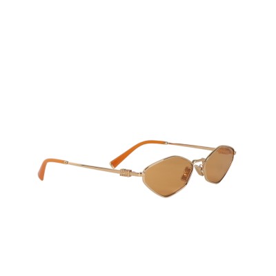 56ZS Logo Sunglasses Gold Light Orange