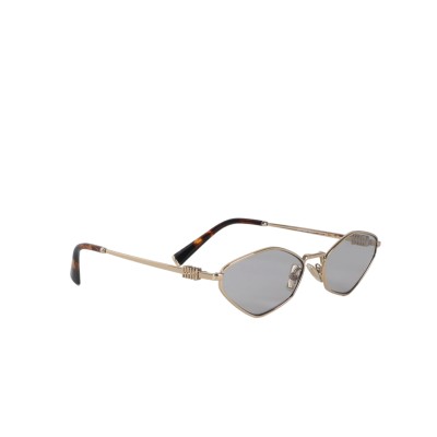 56ZS Logo Sunglasses Pale Gold Light Grey