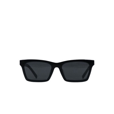 A05SF Logo Sunglasses Black Dark Grey