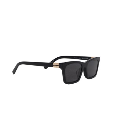 A05SF Logo Sunglasses Black Dark Grey
