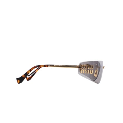 A51S Logo Sunglasses Gold Light Grey