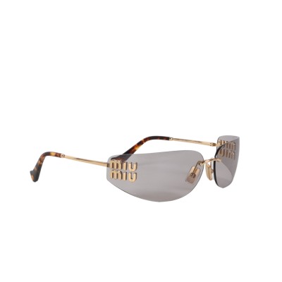 A51S Logo Sunglasses Gold Light Grey