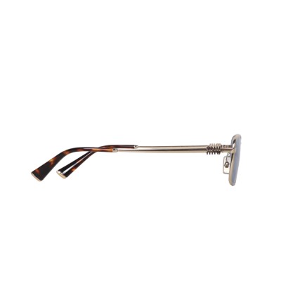 A53S Logo Sunglasses Pale Gold Light Blue