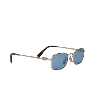 A53S Logo Sunglasses Pale Gold Light Blue