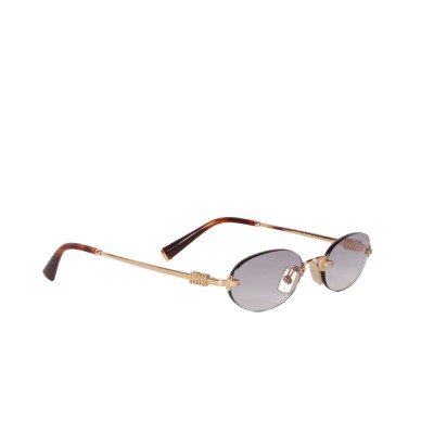 A54S Logo Sunglasses Gold Gradient Dark Grey