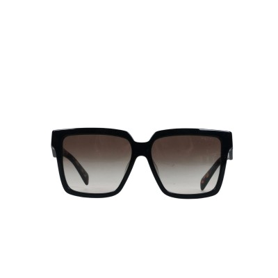 24ZS Sunglasses With Prada Logo Black Grey Gradient