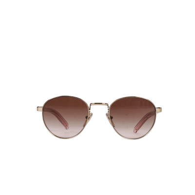 52S Sunglasses With The Iconic Metal Plaque Pale Gold Brown Gradient