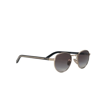 52S Sunglasses With The Iconic Metal Plaque Pale Gold Grey Gradient
