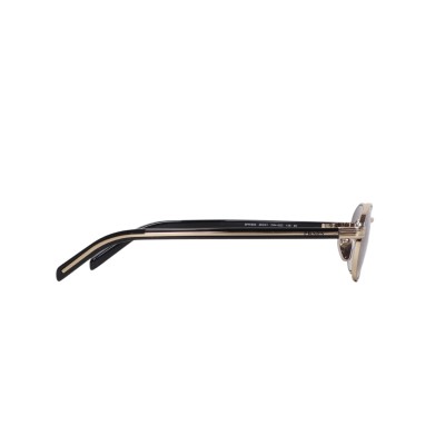 53S Sunglasses With The Iconic Metal Plaque Pale Gold Grey Gradient