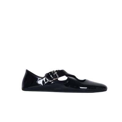 Criss Cross Ballerina Flat Balck