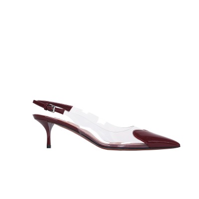 Kitten 55mm Heart Coeur Slingback Burgundy