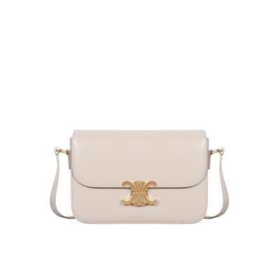 Classique Triomphe Bag in Shiny Calfskin Pelle Beige