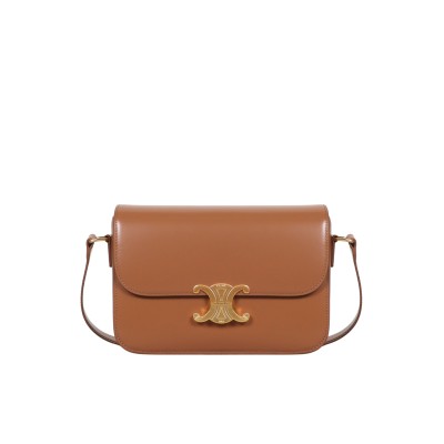 Classique Triomphe Bag in Shiny Calfskin Bronze