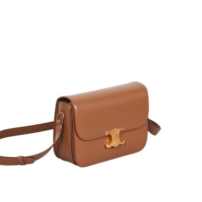 Classique Triomphe Bag in Shiny Calfskin Bronze