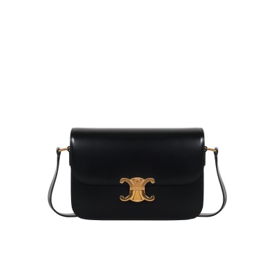 Classique Triomphe Bag in Shiny Calfskin Black