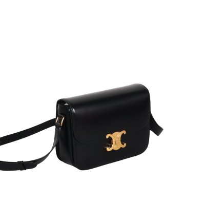Classique Triomphe Bag in Shiny Calfskin Black