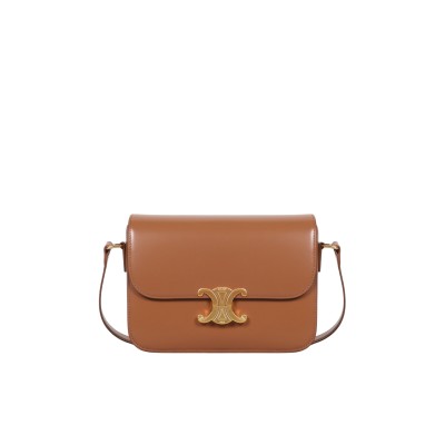 Teen Triomphe Bag in Shiny Calfskin Bronze