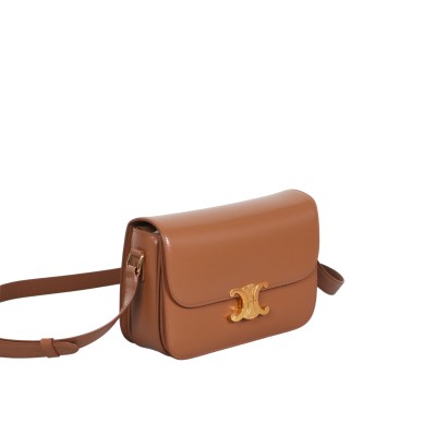 Teen Triomphe Bag in Shiny Calfskin Bronze