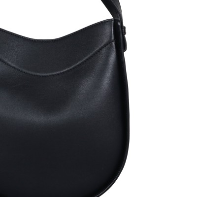 Hammock Slice Bag in Shiny Calfskin Black