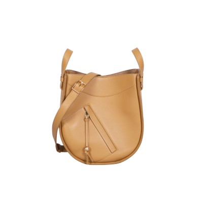 Hammock Slice Bag in Shiny Calfskin Sahara