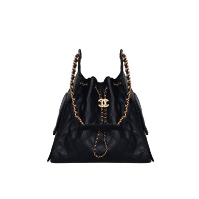 Chanel 25 Medium in Black Caviar GHW