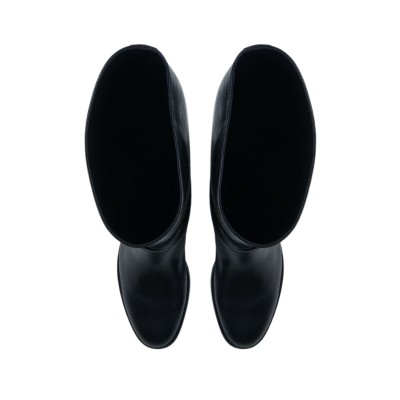 Garance Triomphe Strap High Boot in Calfskin Black