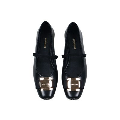 New Vara Plate Ballet Flat Black