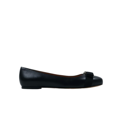 Varina Ballet Flat Black Leather