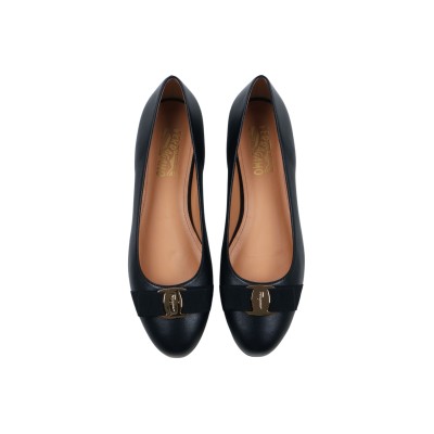 Varina Ballet Flat Black Leather