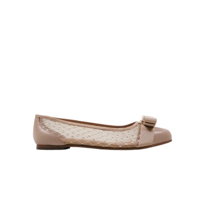 Varina Mesh Ballerina in Natural Beige