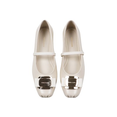 New Vara Plate Ballet Flat in Mascarpone