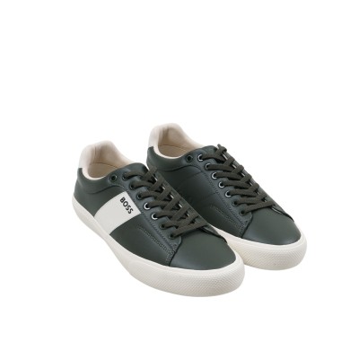 Sneakers Aiden Cupsole Trainers With Contrast Band Dark Green
