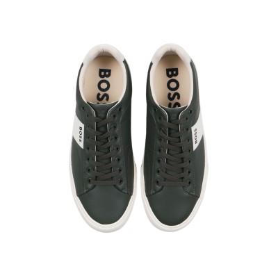 Sneakers Aiden Cupsole Trainers With Contrast Band Dark Green