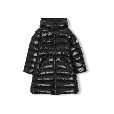 Enfant Logo Patch Puffer Moka Long Coat