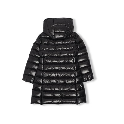 Enfant Logo Patch Puffer Moka Long Coat